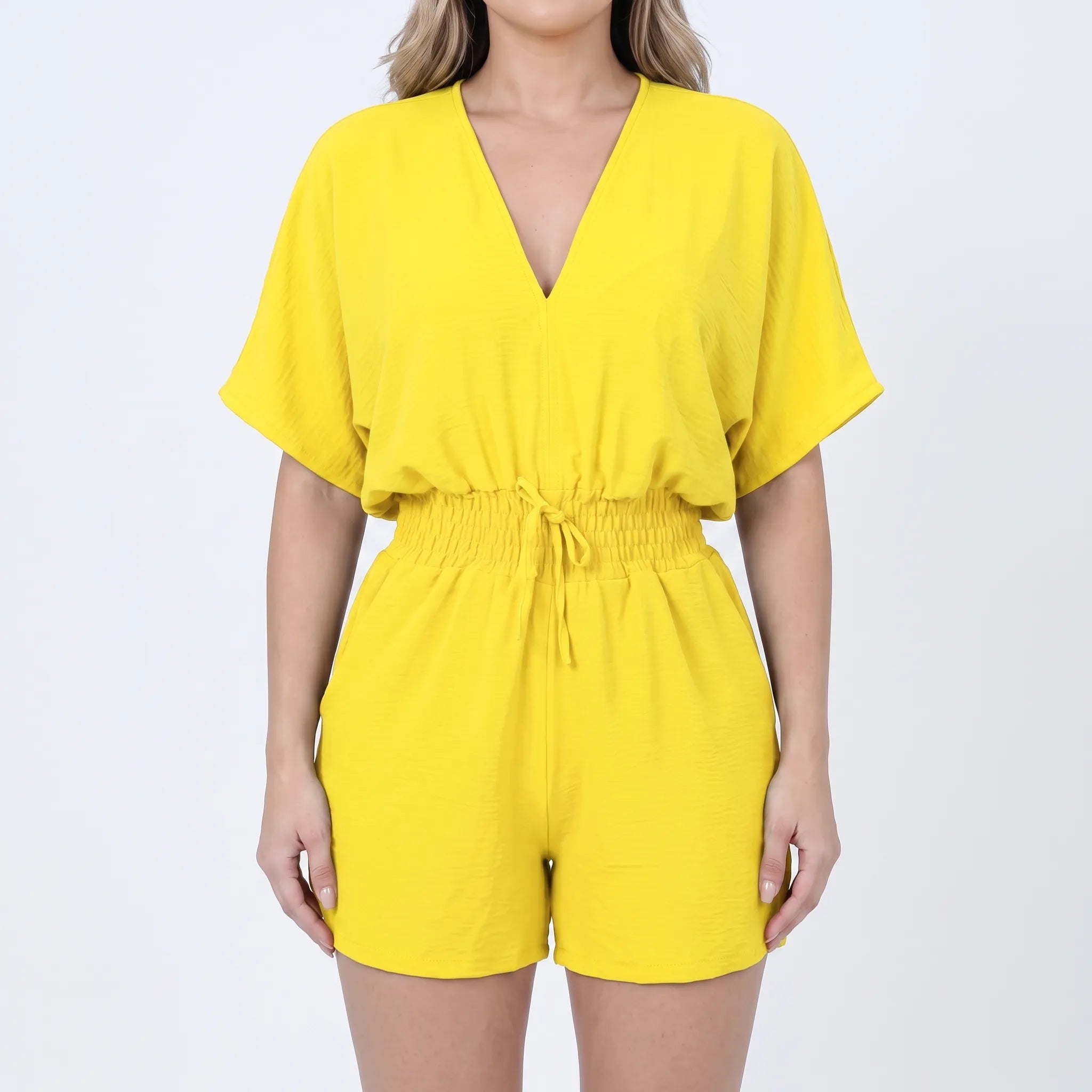 Arlisa - Casual Short-Sleeved V-Neck Summer Romper