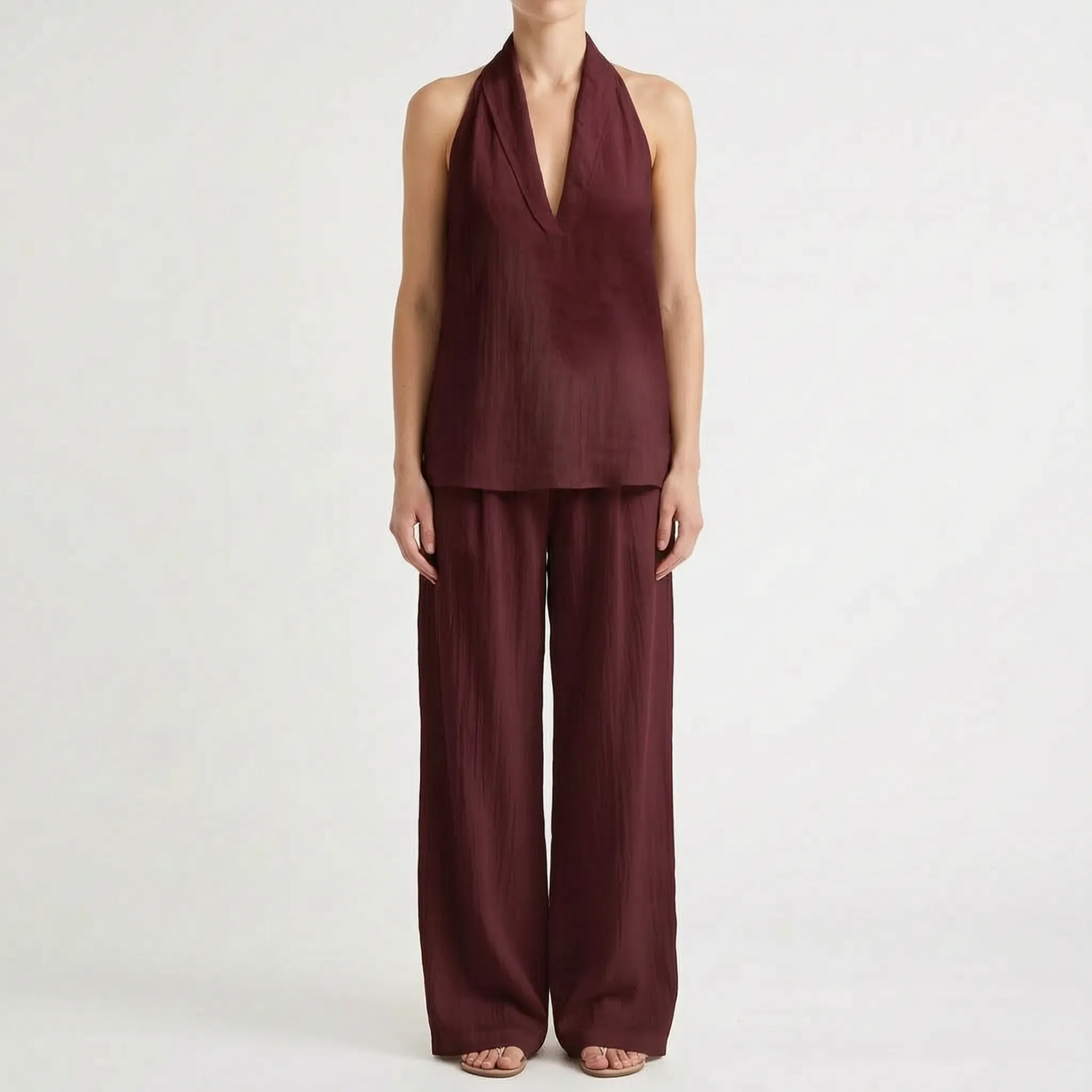 Novarix - Sleeveless Halter 2-Piece Set