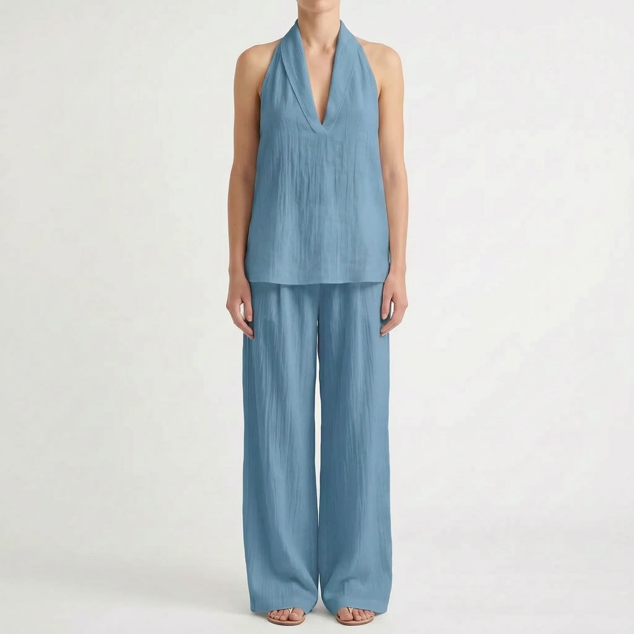 Novarix - Sleeveless Halter 2-Piece Set