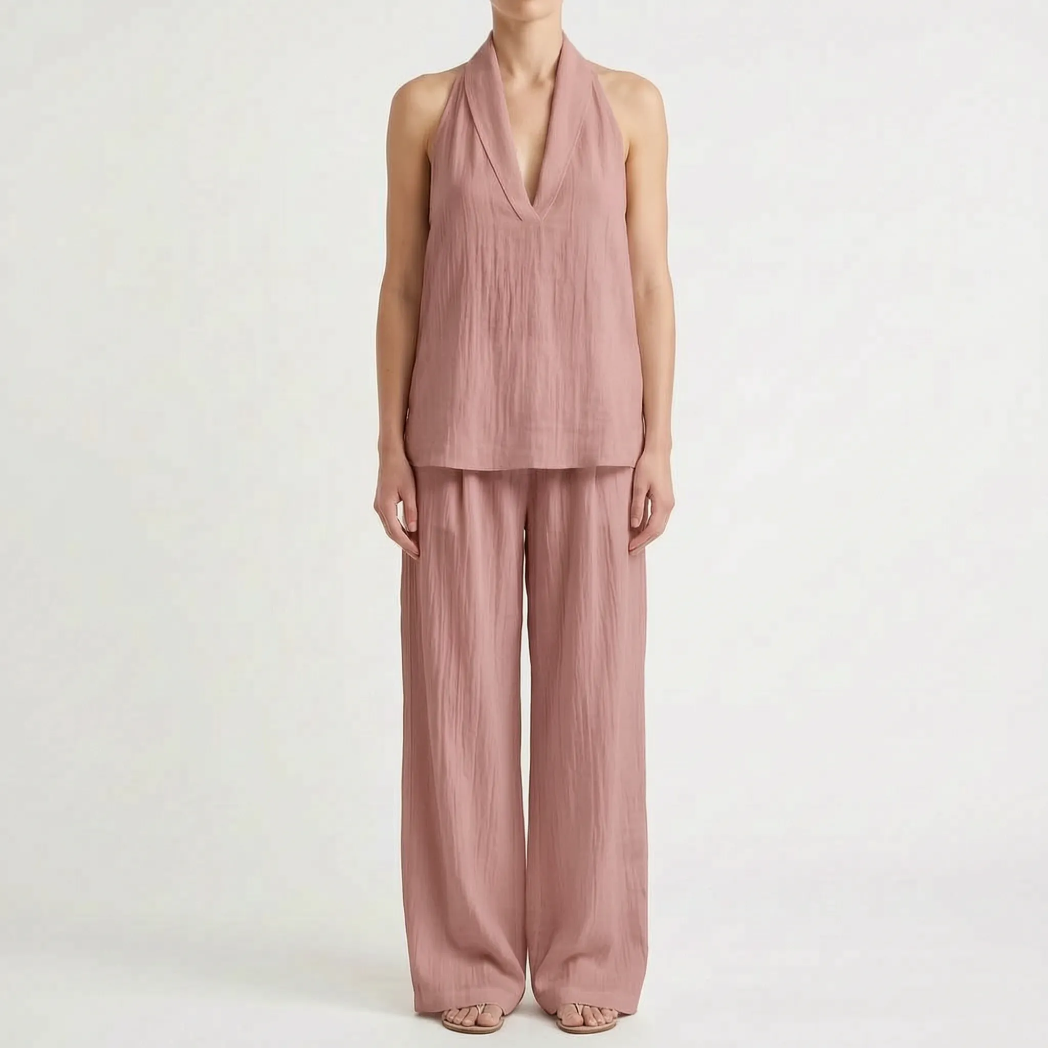 Novarix - Sleeveless Halter 2-Piece Set