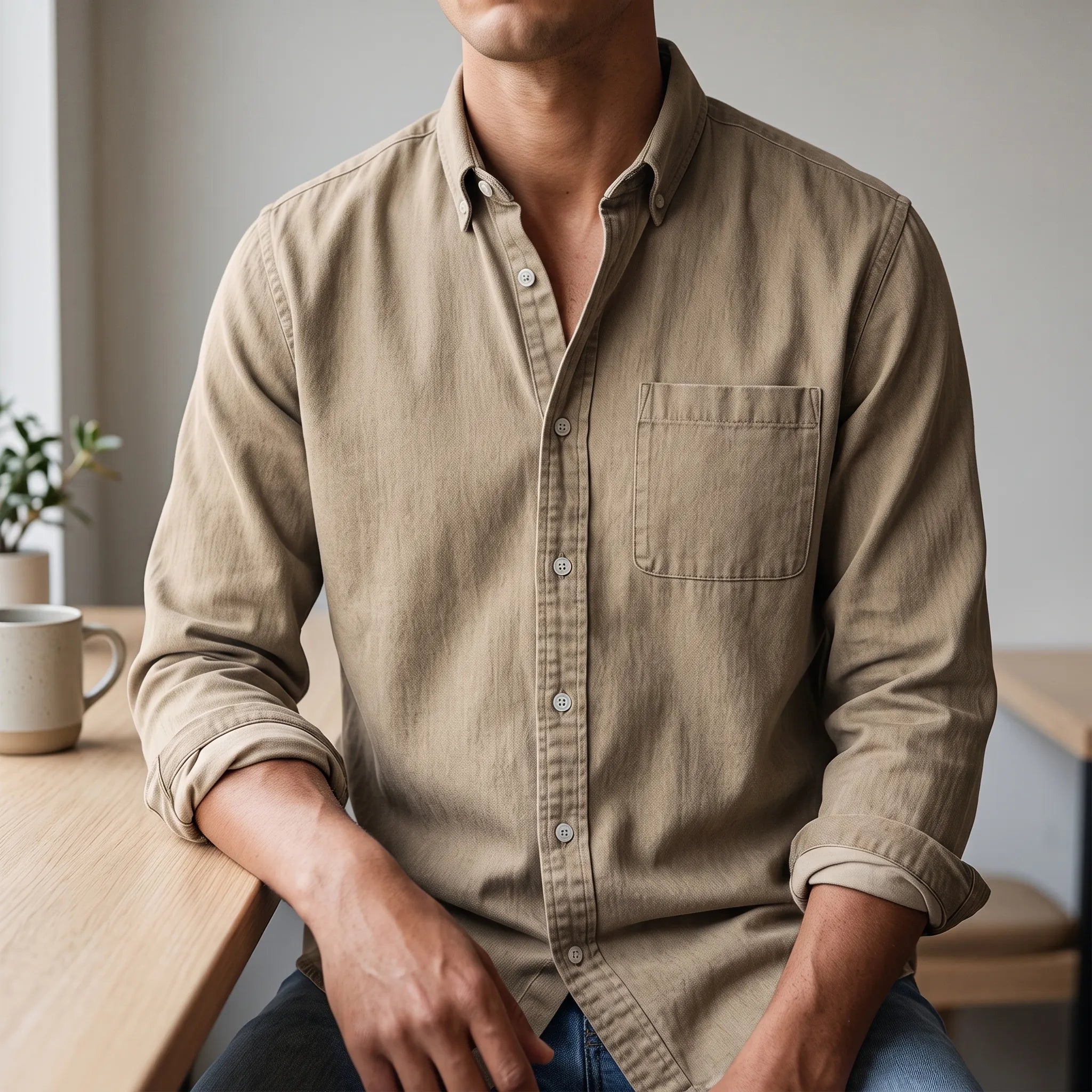 Rovent - Casual Long-Sleeved Button-Up Shirt