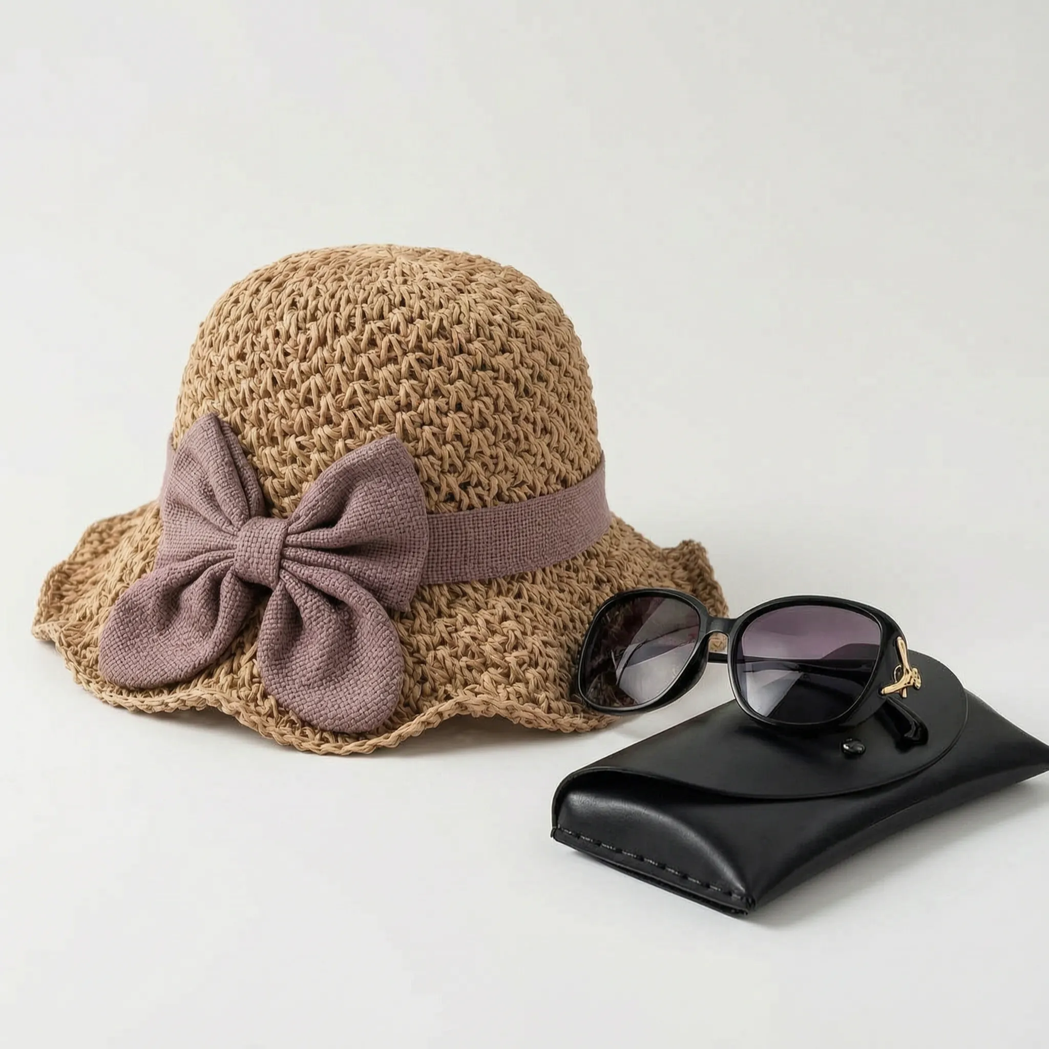 Sombrea - Woven Texture Retro Sun Hat