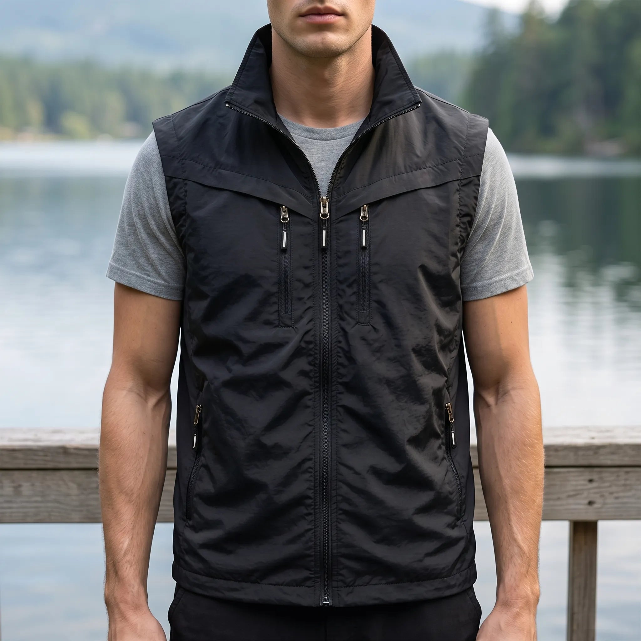 Trekvo - Men's Sleeveless Multi-Pocket Utility Vest